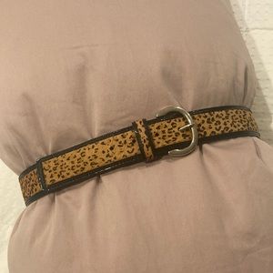 Animal print Leather belt